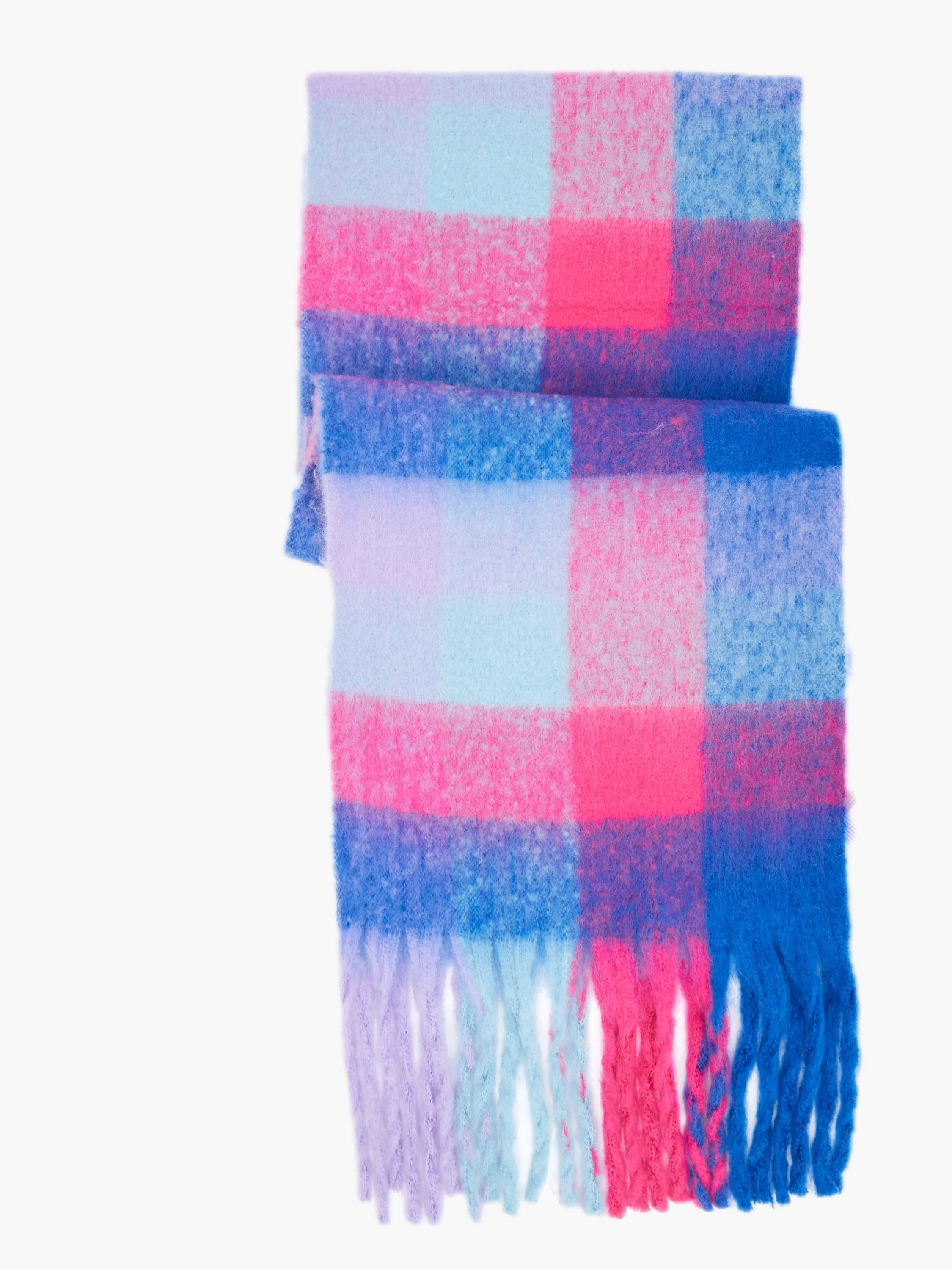 Fluffy Check Scarf