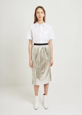 Fronne Metallic Pleated Skirt