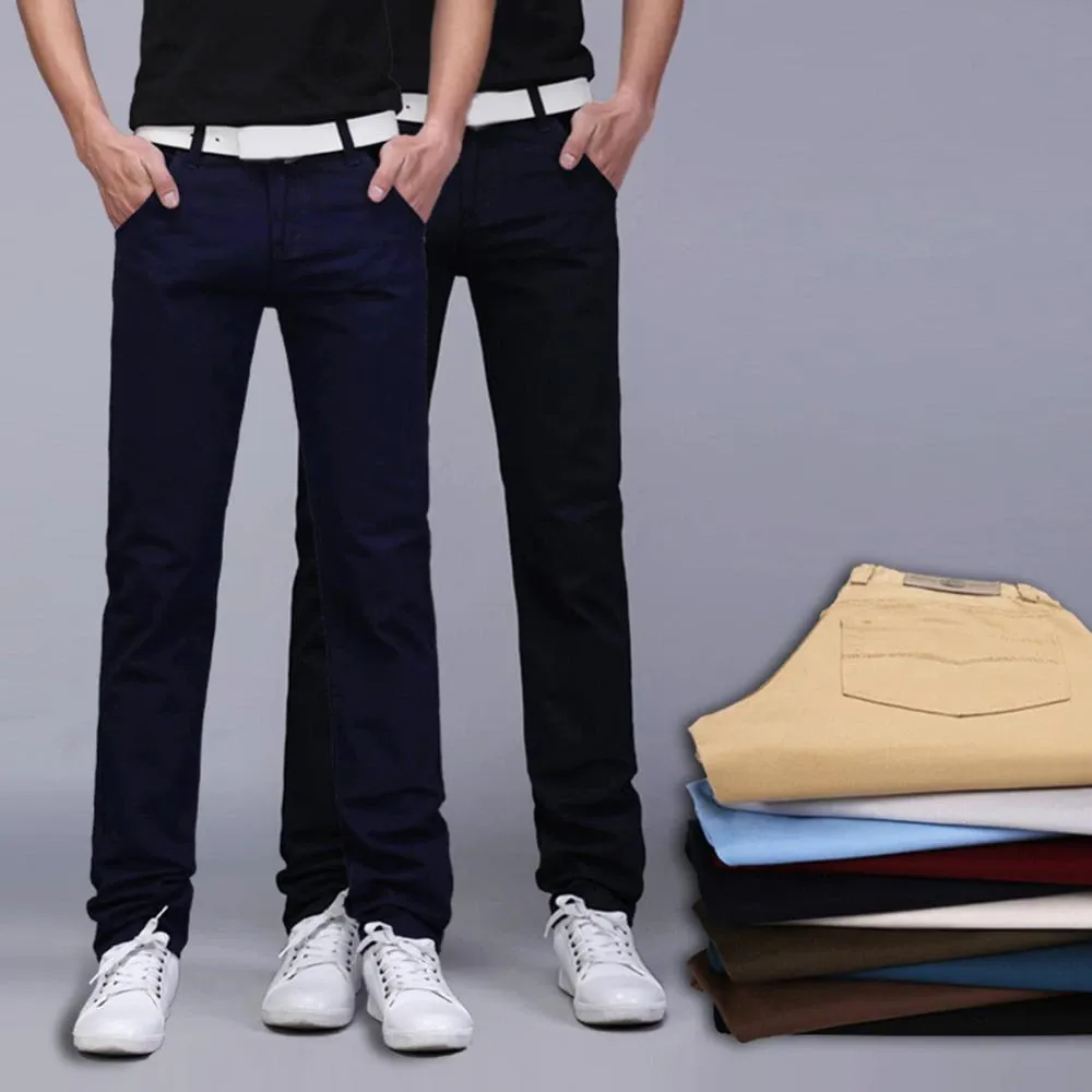 Funki Buys | Pants | Men's Slim Mid Waist Jeans | Cargo Pants