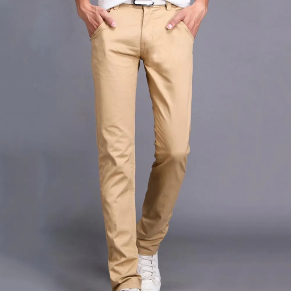 Funki Buys | Pants | Men's Slim Mid Waist Jeans | Cargo Pants