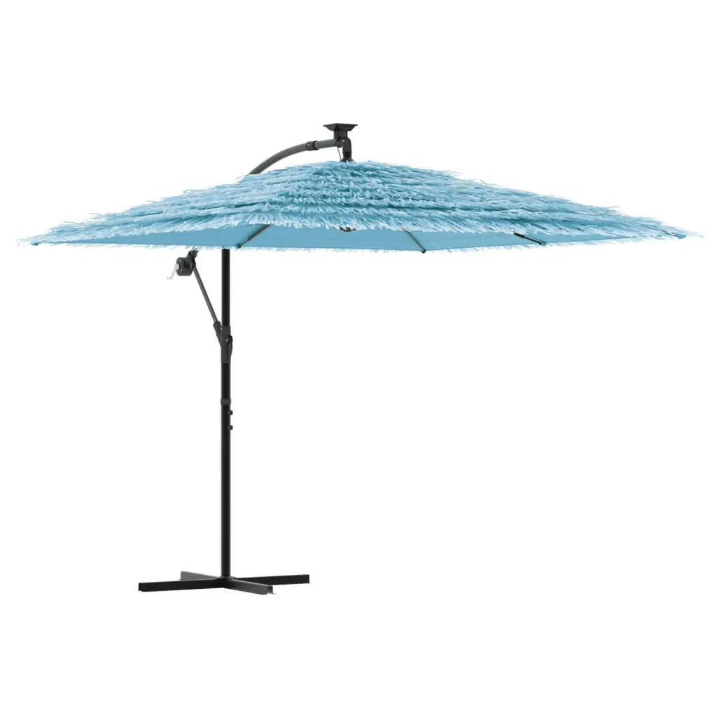 Garden Parasol with Steel Pole Blue 246x246x230 cm