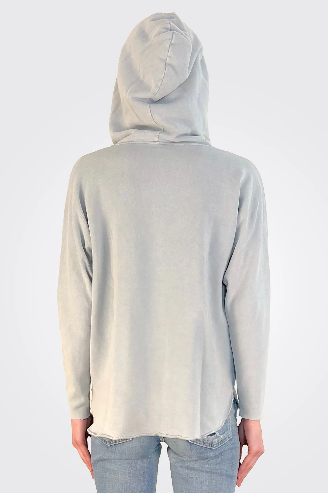 Georgia Zip Tunic Hoodie - Silver Mist