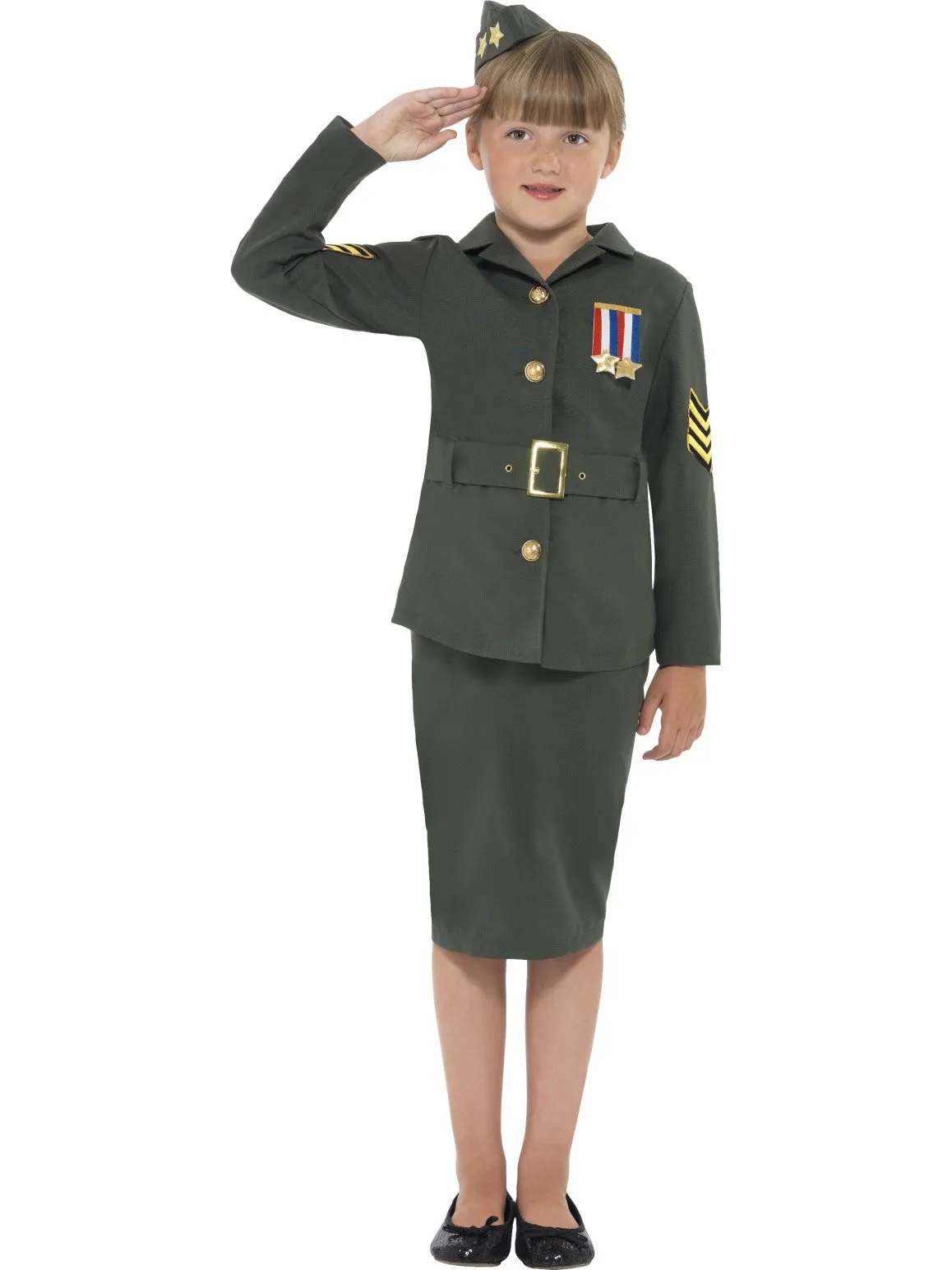 Girls Costume - WW2 Army Girl