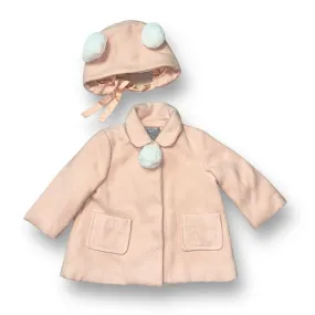 Girls Tahari Size 3-6 Months Pink 2-Pc Pea Coat & Hat