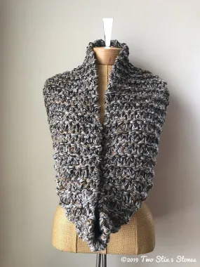 Grey Tweed Infinity Scarf