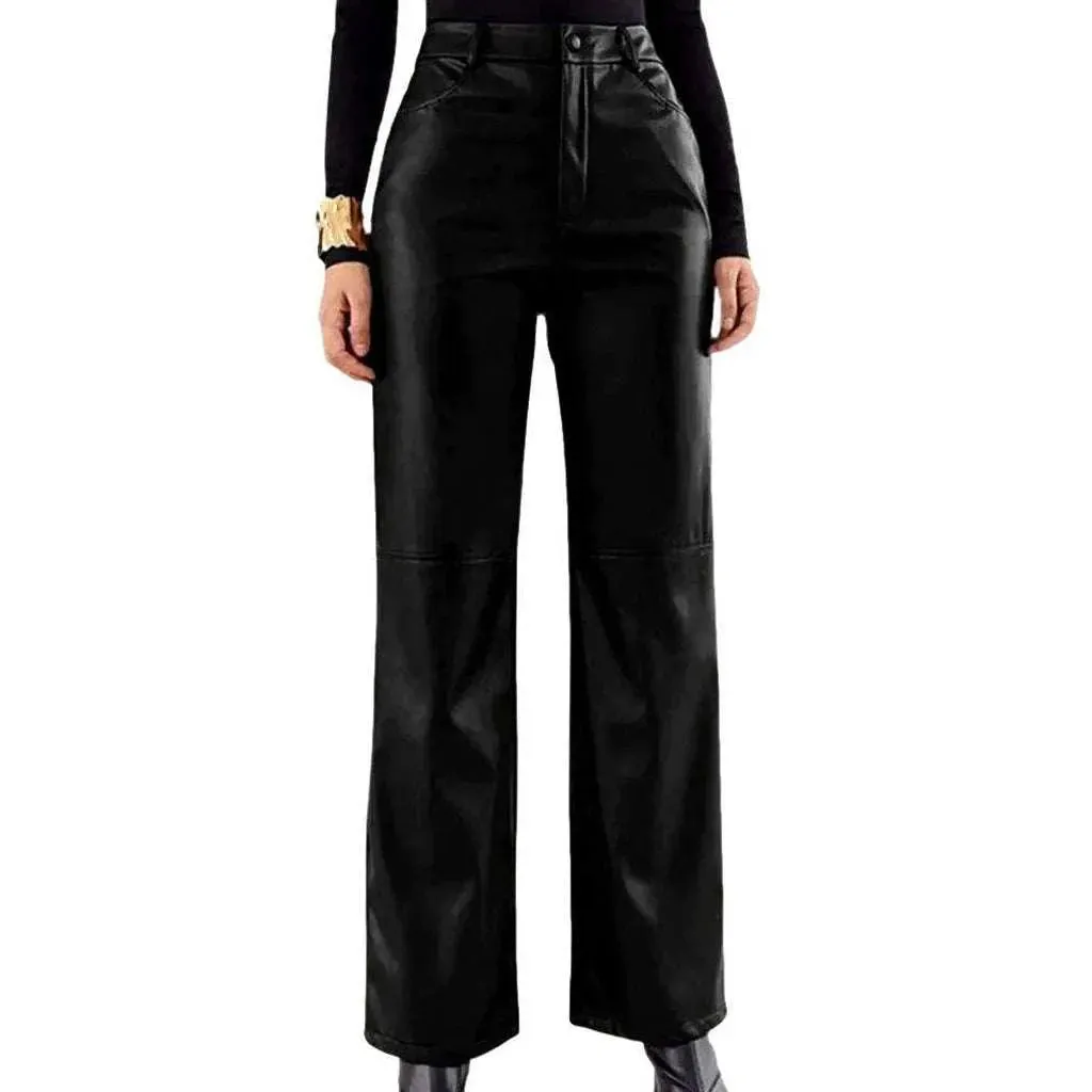 High-waist color women's denim pants