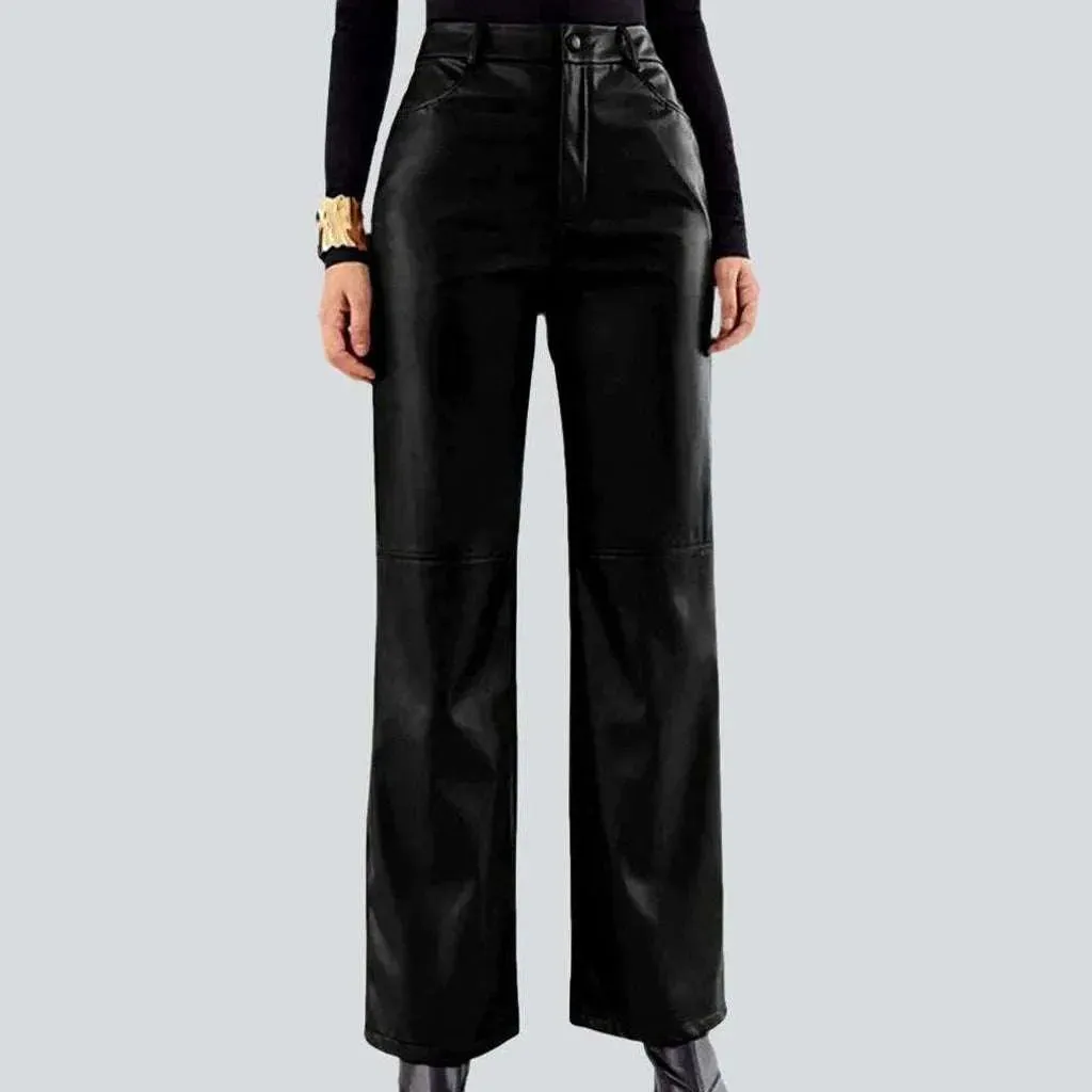 High-waist color women's denim pants