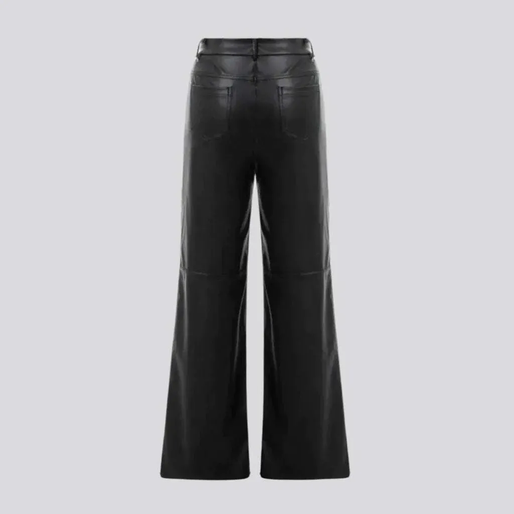 High-waist color women's denim pants