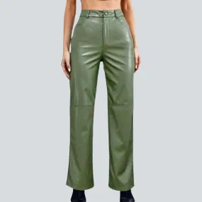 High-waist color women's denim pants