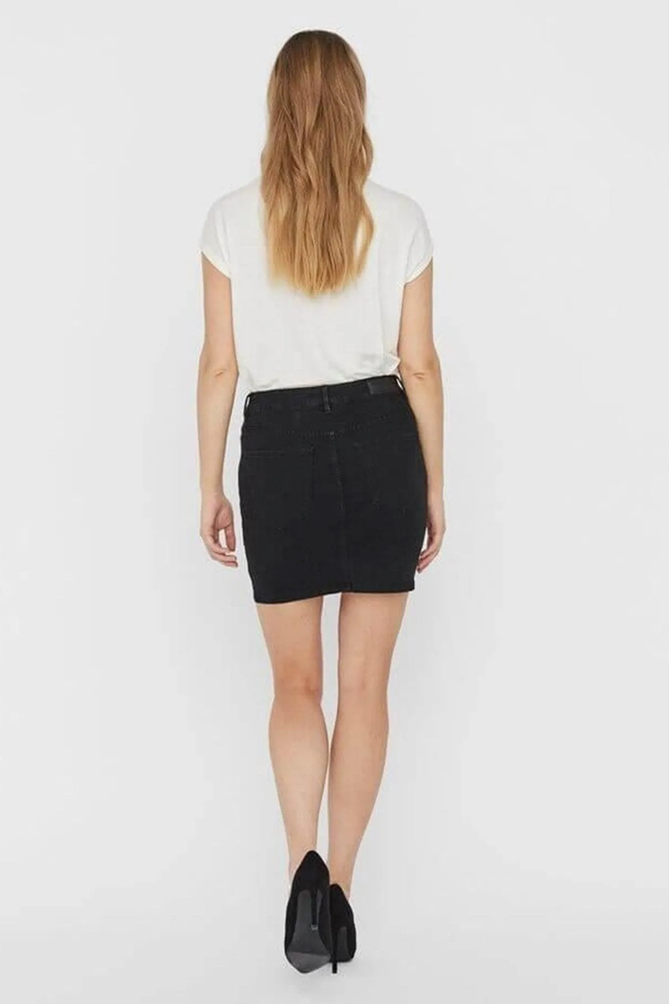 Hot Seven Skirt - Black Denim