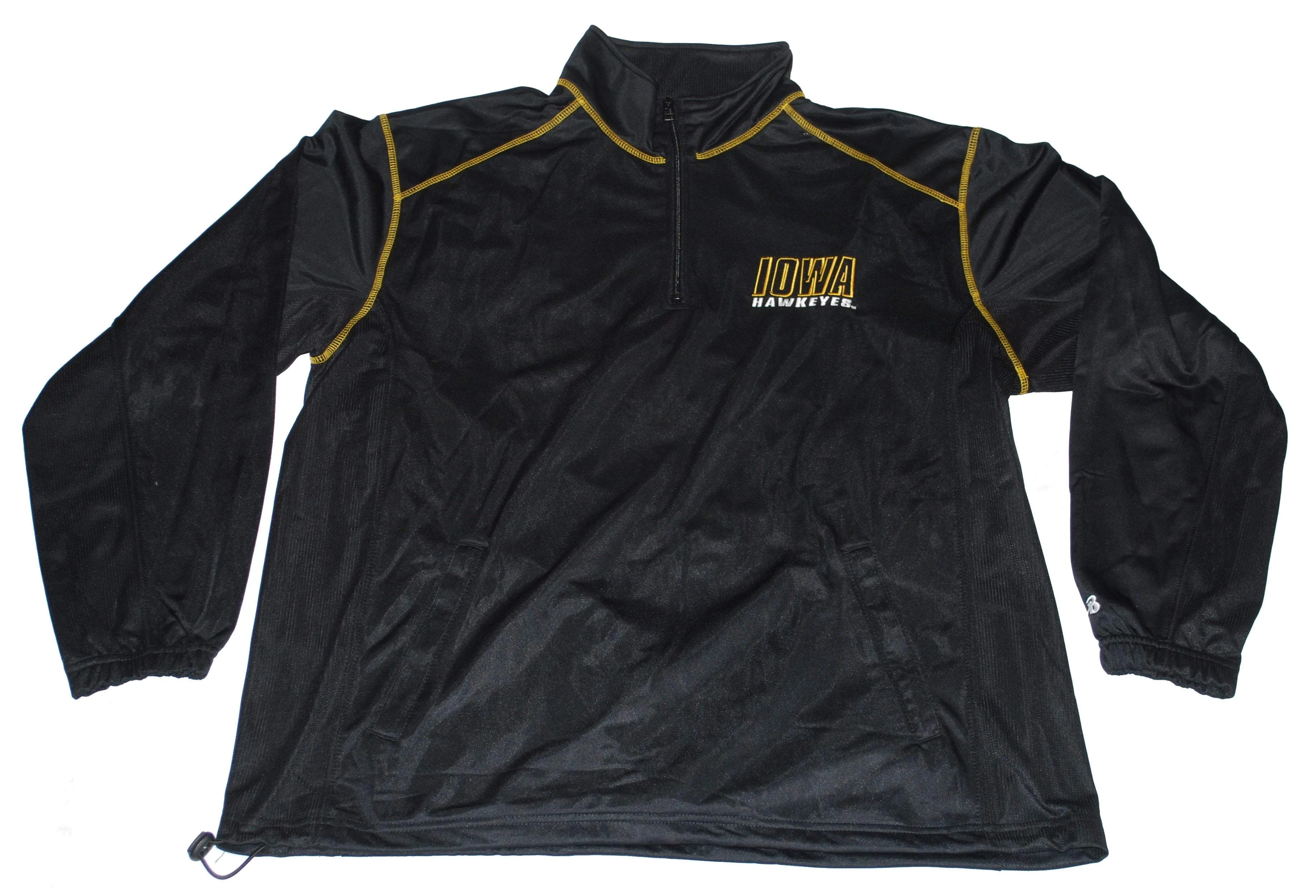 Iowa Hawkeyes Badger Sport Mens Long Sleeve Black Jacket Pullover (L)