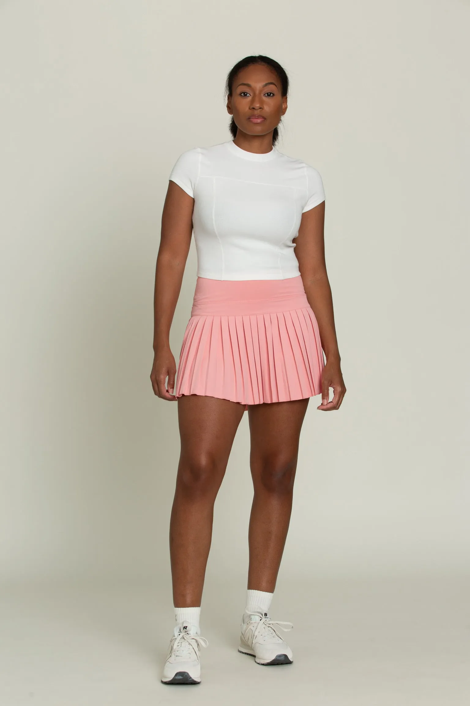 Ivory Short Sleeve Ribbed Tee