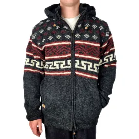 Jacket Aztec Charcoal/White/Red