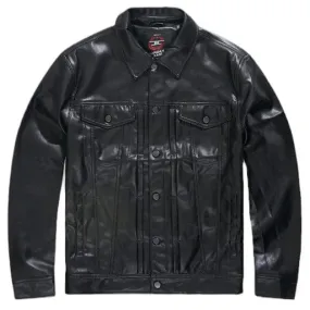 Jc Faux Leather Jacket (Black) - JJ1218BLK