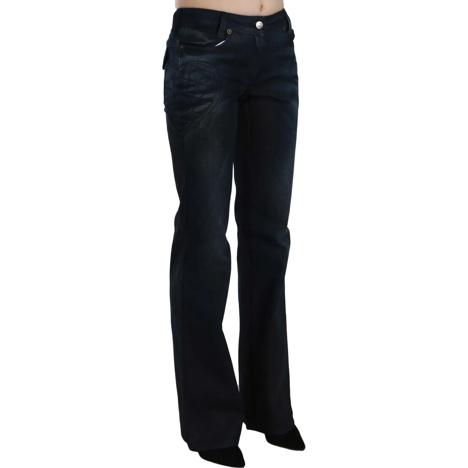 Just Cavalli Chic Mid Waist Straight Denim Pants