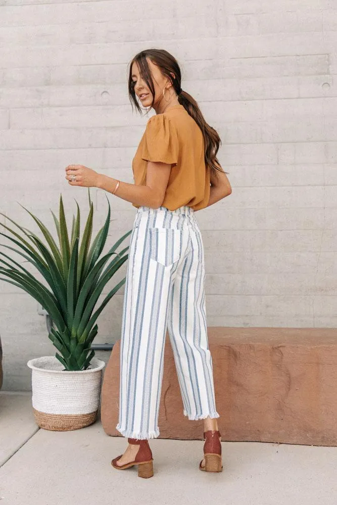 KanCan Striped Wide Leg Pants