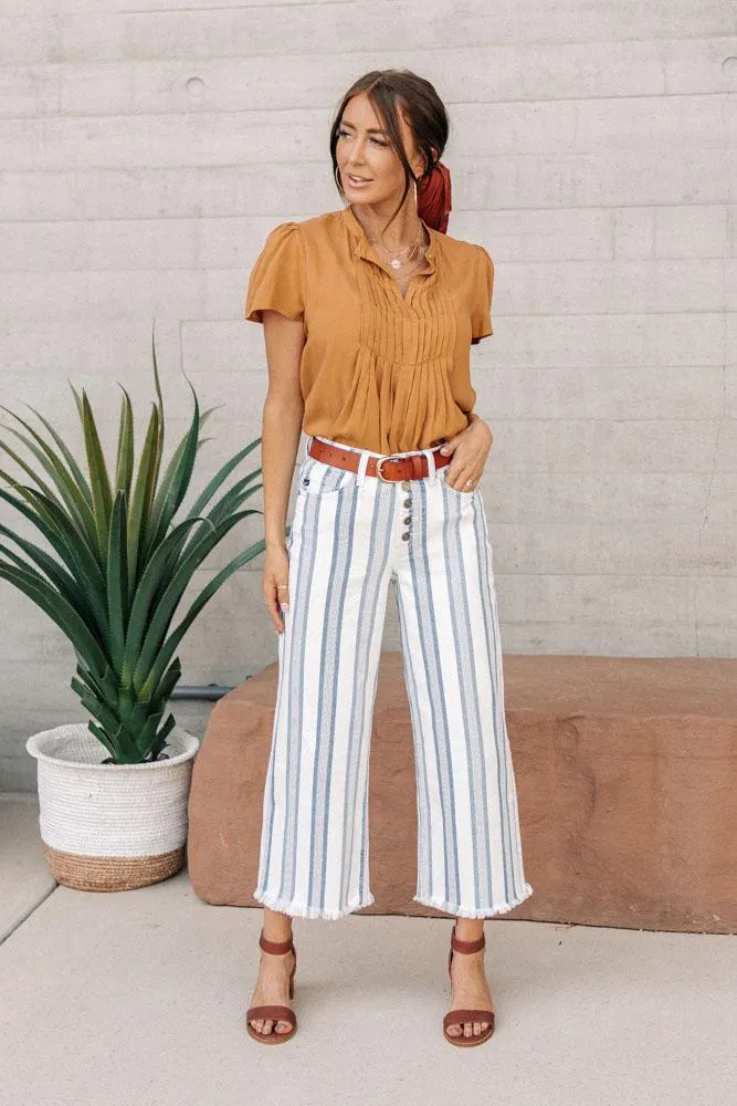 KanCan Striped Wide Leg Pants