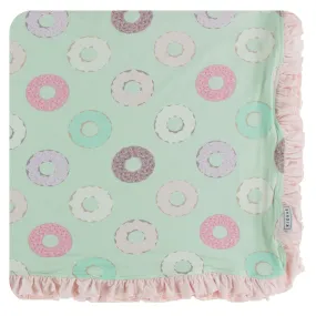 KicKee Pants Pistachio Donuts Ruffle Toddler Blanket