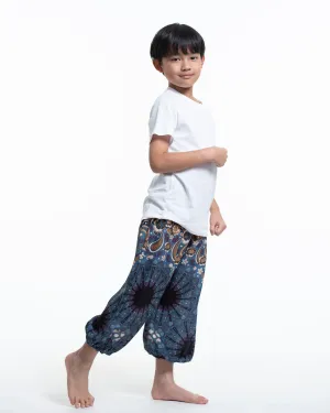 Kids Paisley Mandalas Harem Pants in Gray