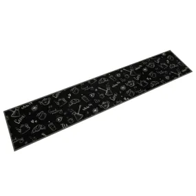 Kitchen Rug Washable Morning Black 60x300 cm Velvet