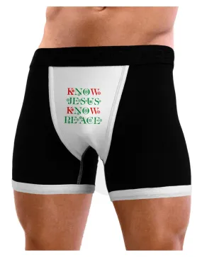 Know Jesus Know Peace Christmas Mens Boxer Brief Underwear