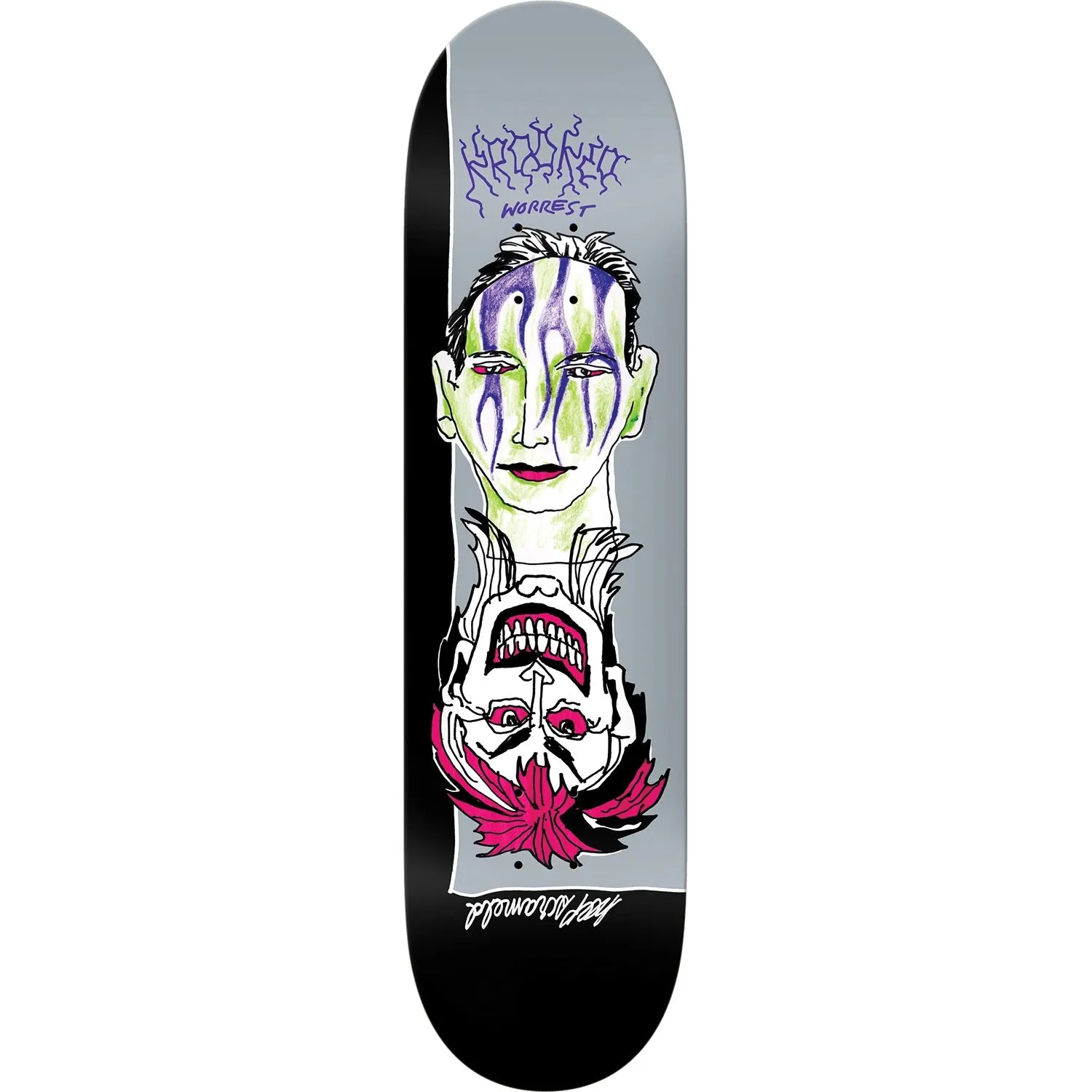 Krooked Worrest Satans Service Skateboard Deck - 8.3″ Slick