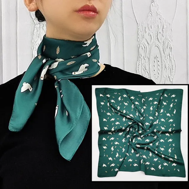 Leopard Printed Silk Hijab Scarf