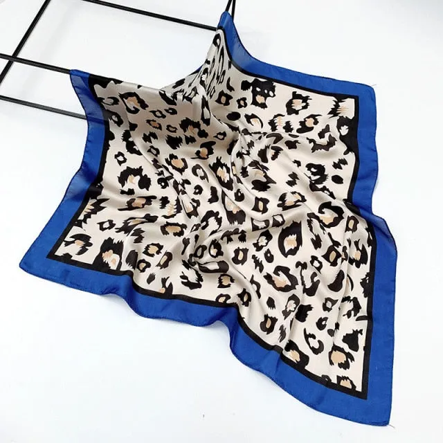 Leopard Printed Silk Hijab Scarf