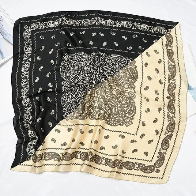 Leopard Printed Silk Hijab Scarf