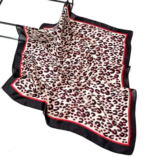 Leopard Printed Silk Hijab Scarf