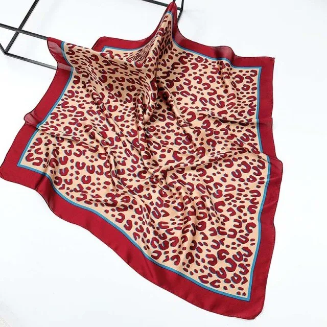 Leopard Printed Silk Hijab Scarf