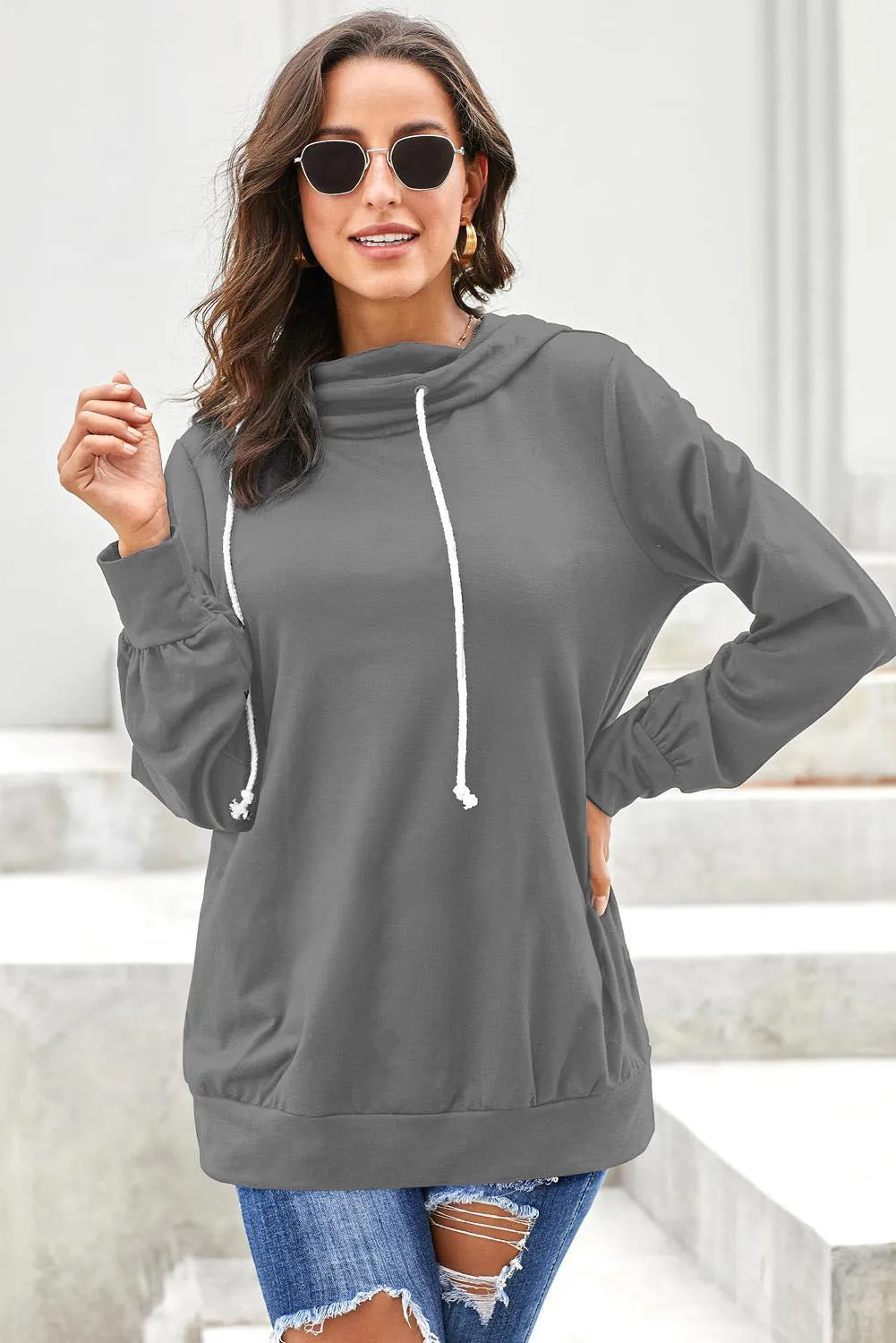 Long Sleeve Tunic Hoodie