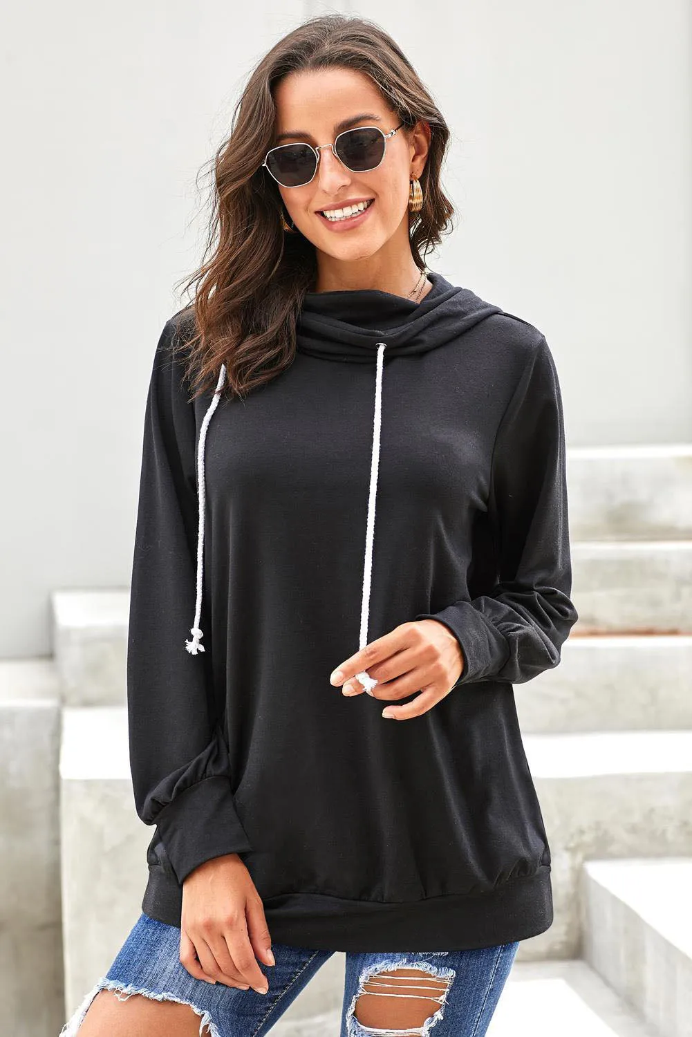 Long Sleeve Tunic Hoodie