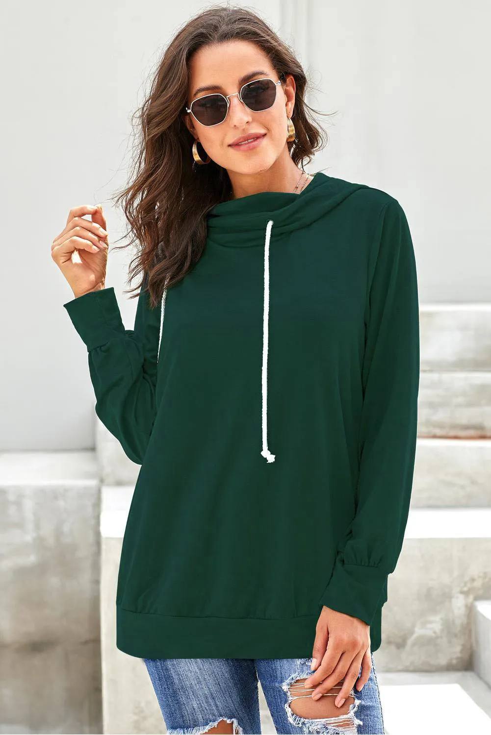 Long Sleeve Tunic Hoodie