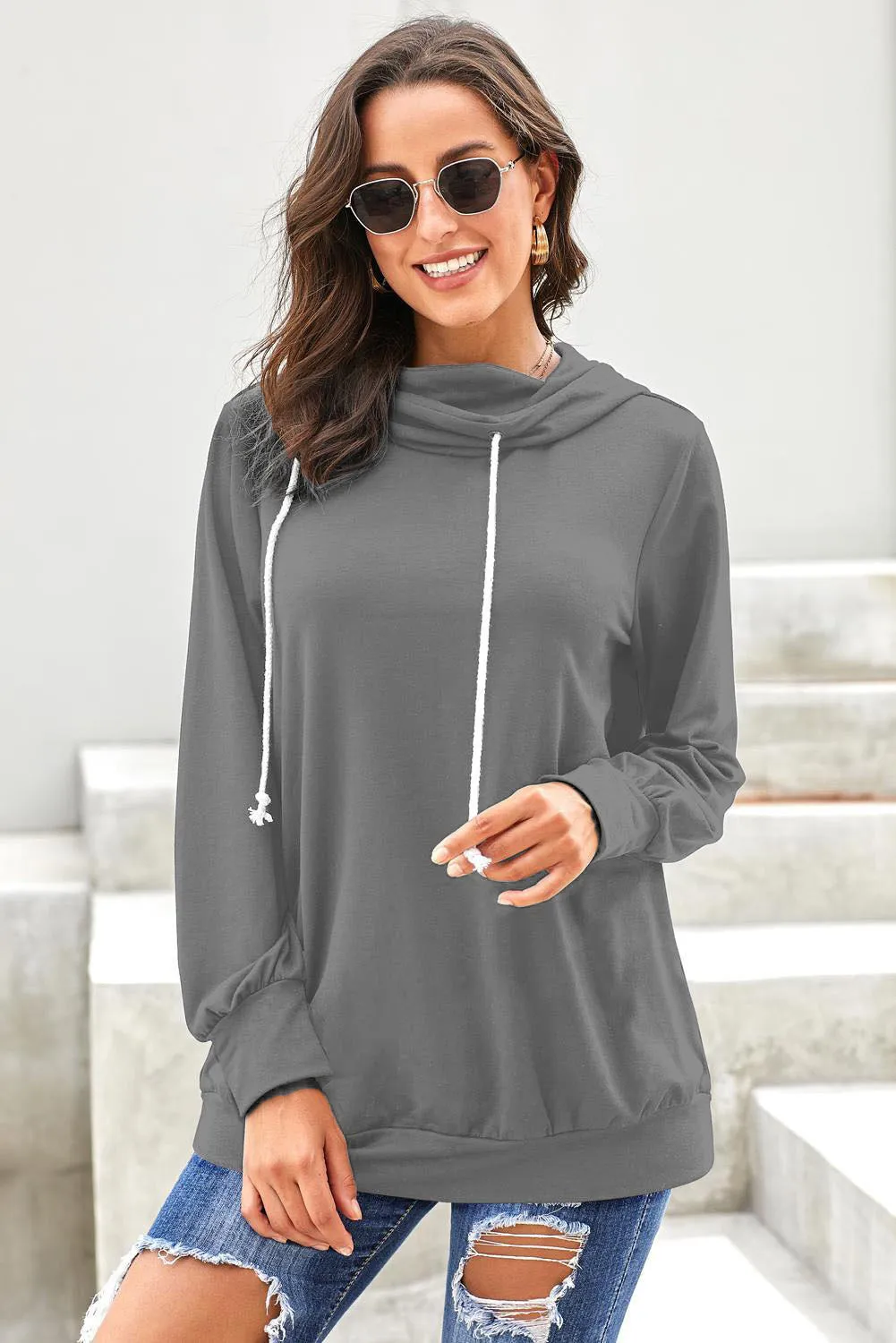 Long Sleeve Tunic Hoodie