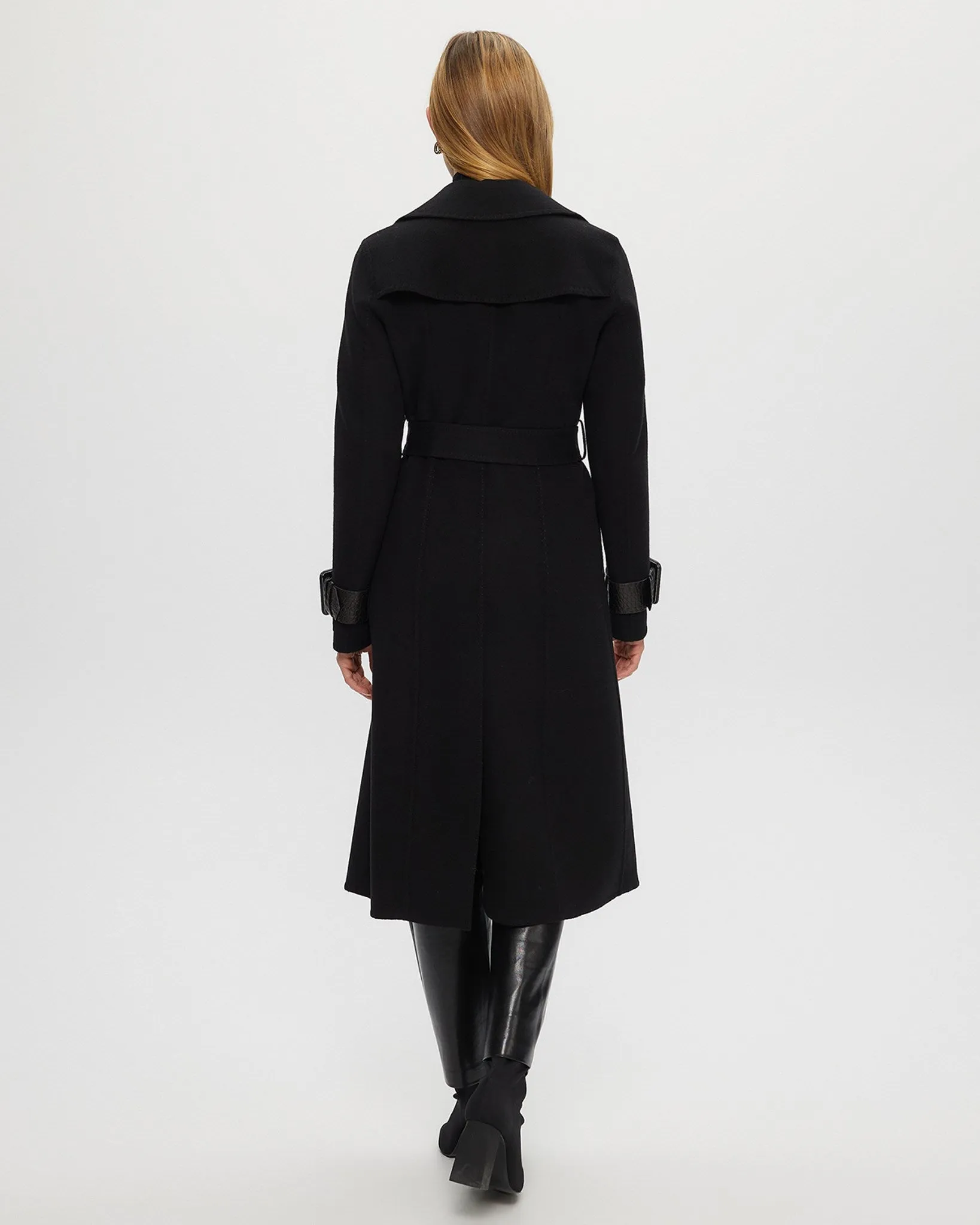 Loro Piana Cashmere & Wool Trench coat with Leather Trim