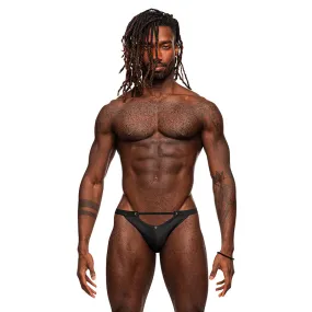 Male Power Magnificence Micro V Thong Black L/XL