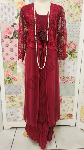 Maroon 3-Piece Dress Set LR0636