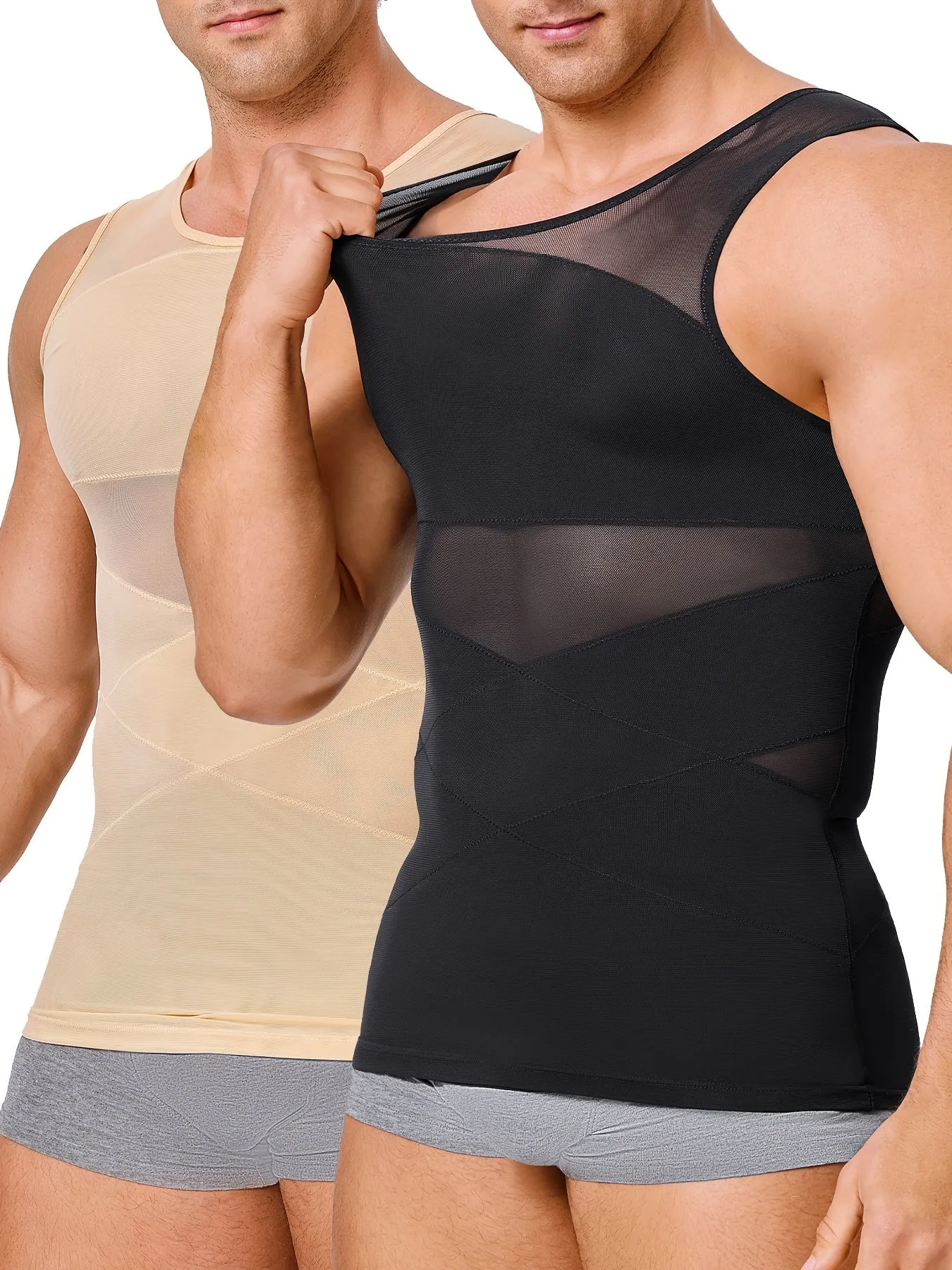 Men's Compression Shirt - Slimming Tummy Shaper Vest Tank Top