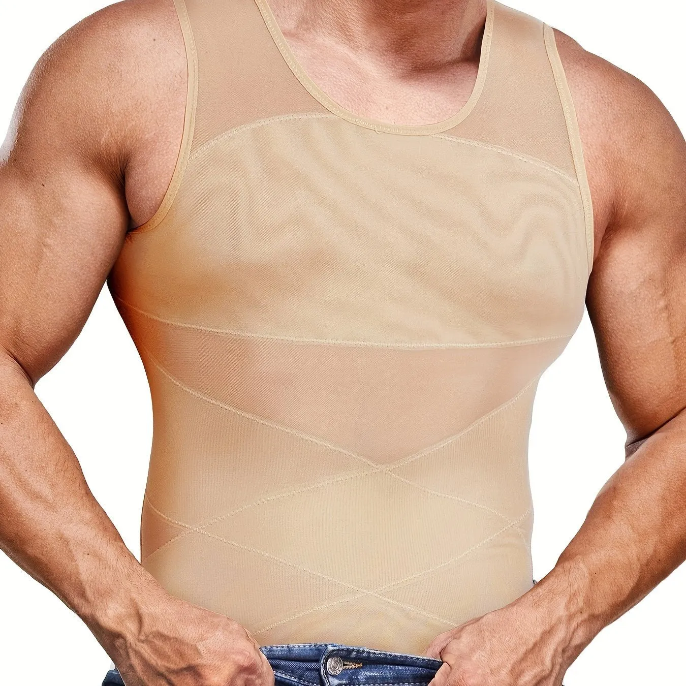 Men's Compression Shirt - Slimming Tummy Shaper Vest Tank Top