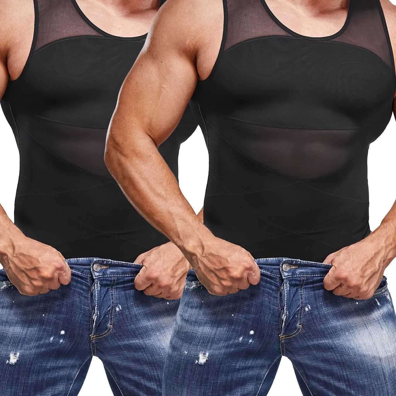 Men's Compression Shirt - Slimming Tummy Shaper Vest Tank Top