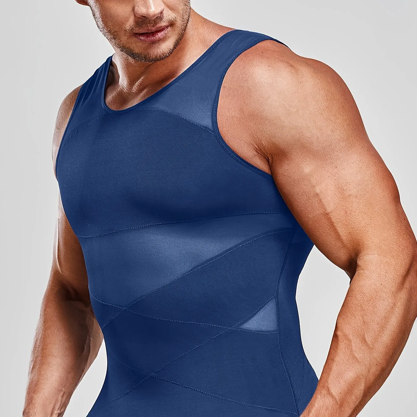 Men's Compression Shirt - Slimming Tummy Shaper Vest Tank Top