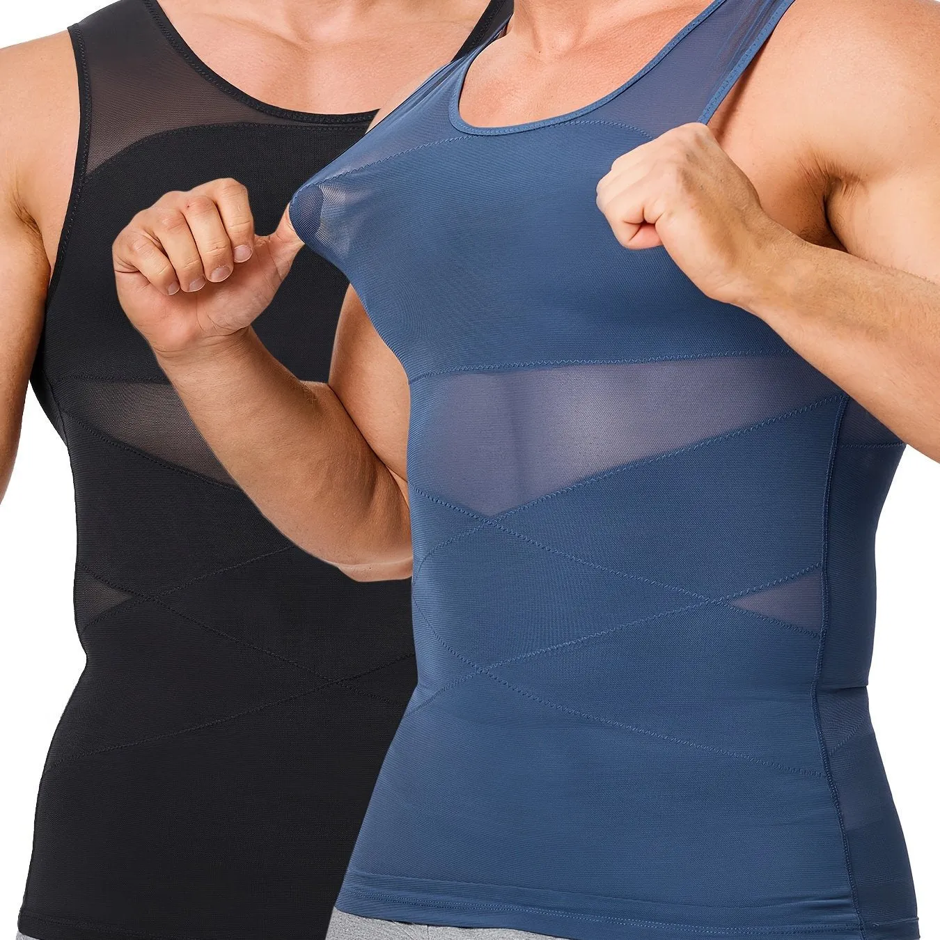 Men's Compression Shirt - Slimming Tummy Shaper Vest Tank Top