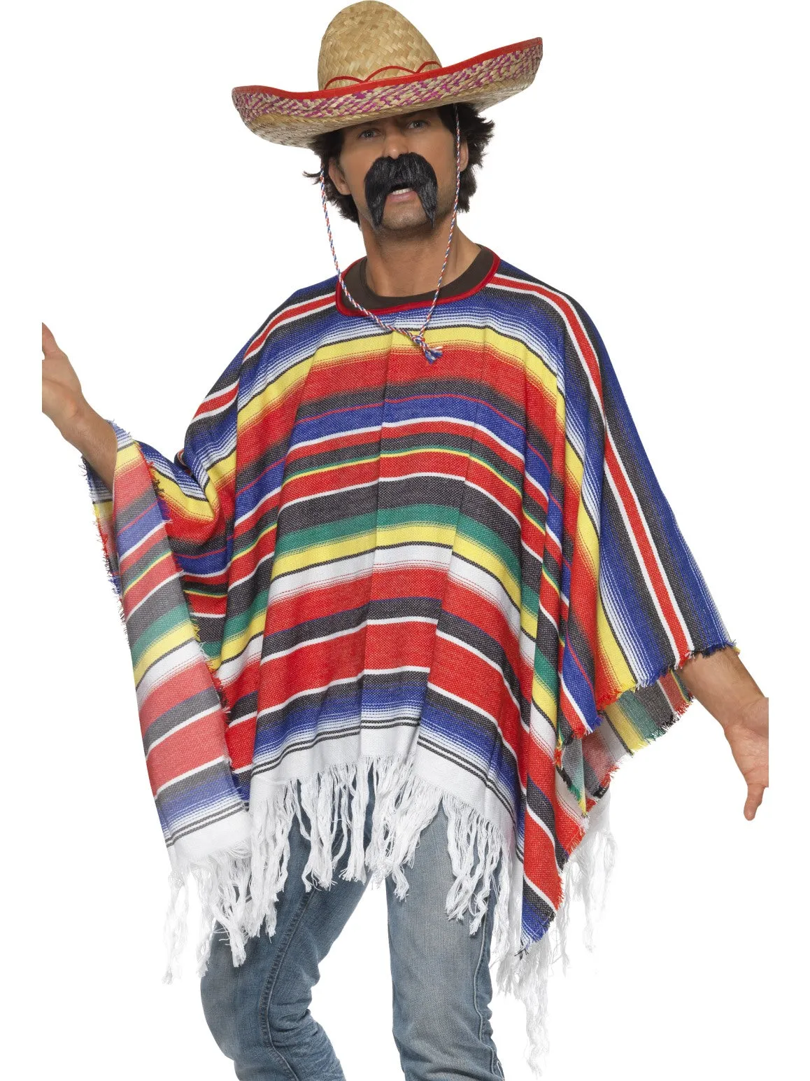 Mens Costume - Multicolour Poncho