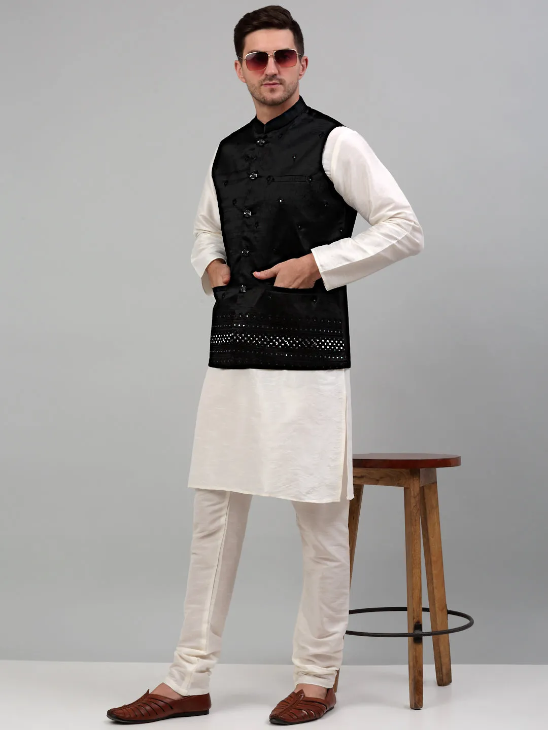 Men'S Embroidered Nehru Jacket