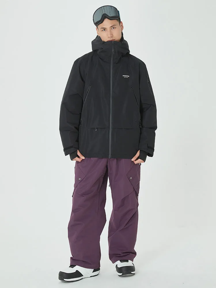 Men's Mountain Breaker Anorak Jacket with Swag Cargo Snowboard Pants