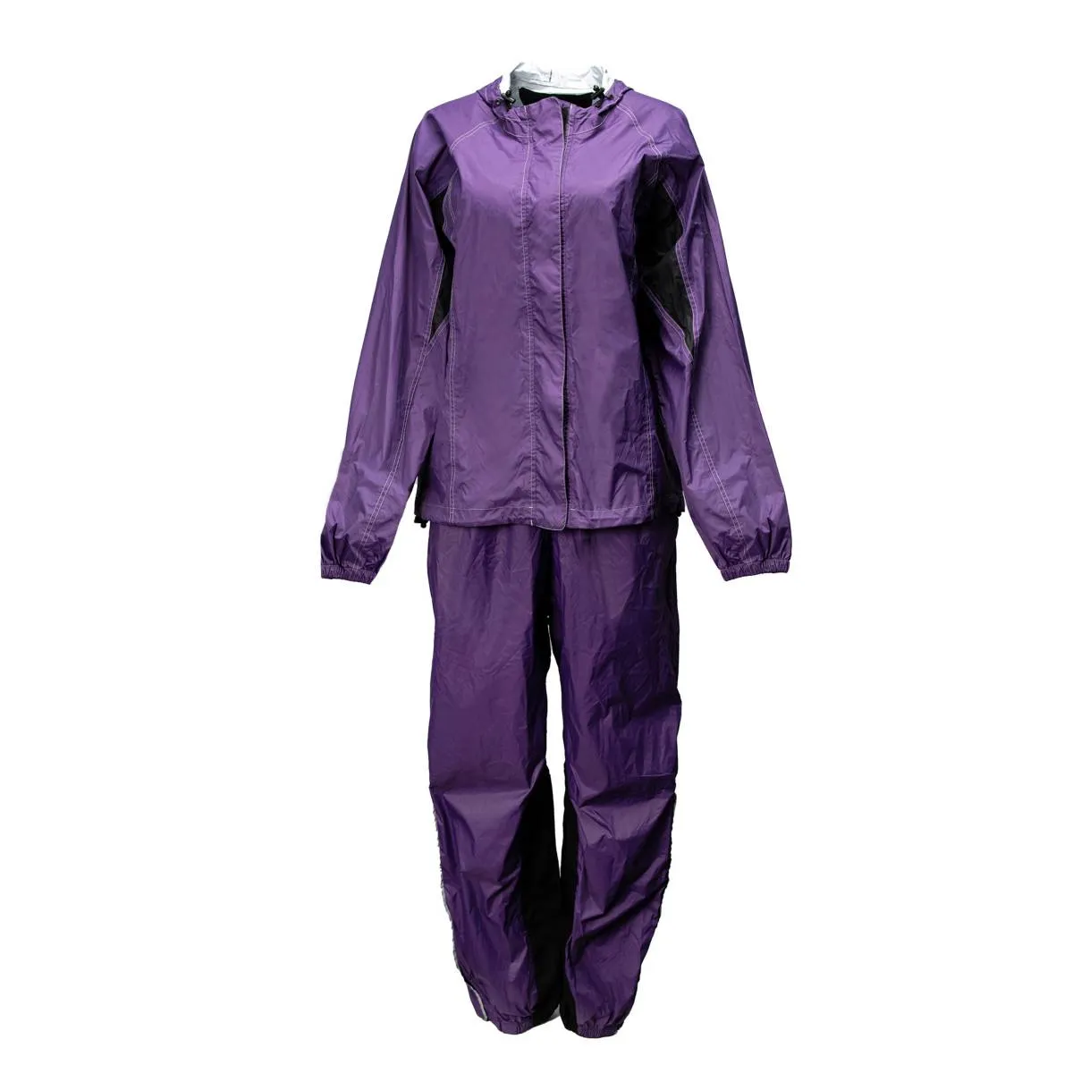 Milwaukee Leather MPL9607 Women's Purple Water Resistant Rain Suit w/ Reflective Material and Hoodie