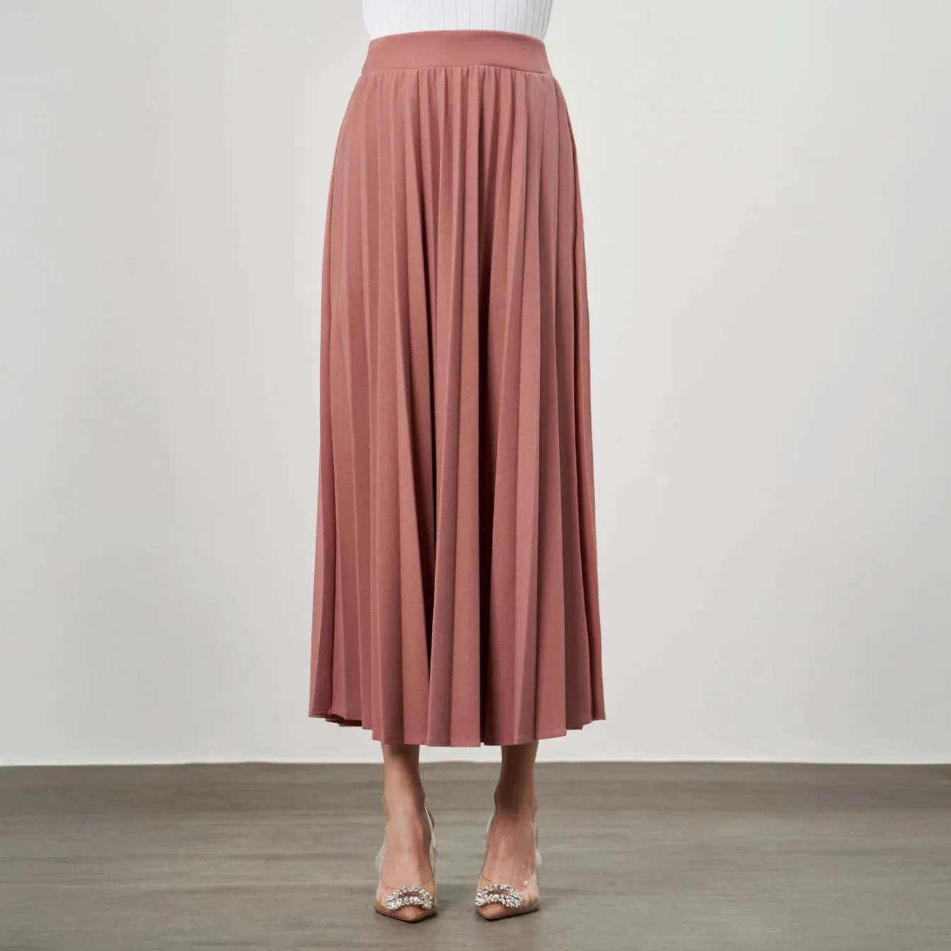 Mizalle Skirt Dusty Rose - Skirt