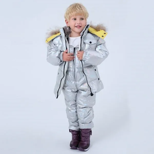 MOF Kids winter coat and overalls pants toddler snowsuit