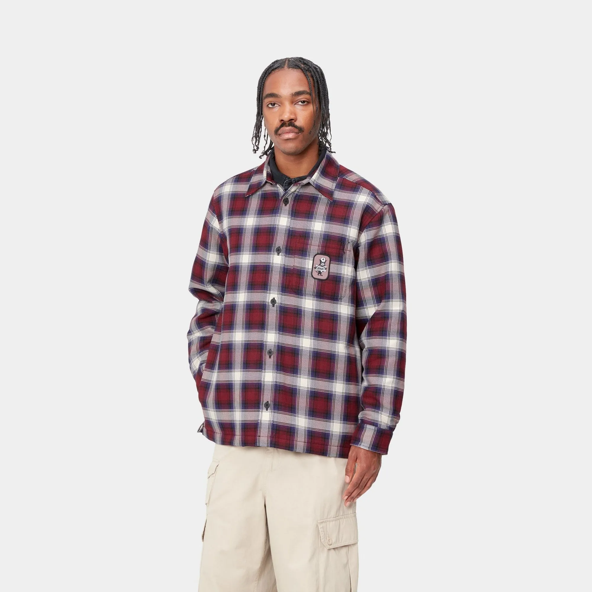 Monahan Check Shirt Jacket | Malbec